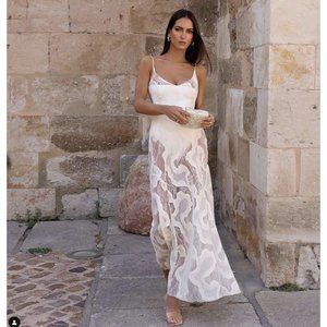 Zara Elegant White and Cream Dress